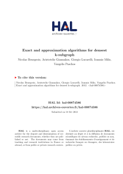 Exact and approximation algorithms for densest k-subgraph
