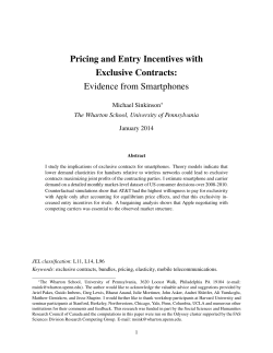 Pricing and Entry Incentives with Exclusive Contracts