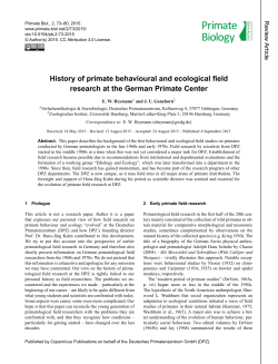 History of primate behavioural and ecological field