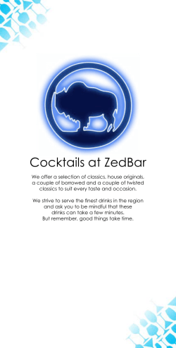 Cocktails at ZedBar