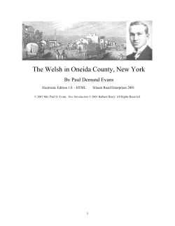 The Welsh in Oneida County New York