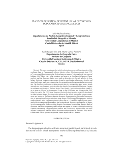 plant colonization of recent lahar deposits on popocatepetl volcano