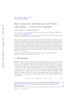 Skew-symmetric distributions and Fisher