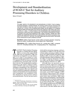 Development and Standardization of SCAN-C