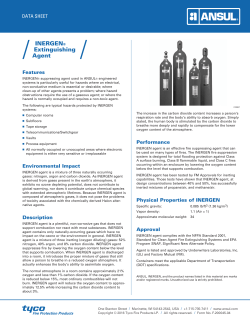 INERGEN&reg; Extinguishing Agent