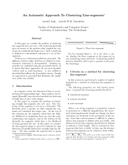 An Axiomatic Approach To Clustering Line-segments