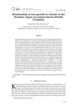 Relationship of tree growth to climate in the Nechako region of