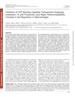 Inhibitors of ATP-Binding Cassette Transporters Suppress
