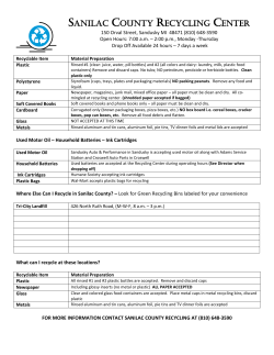SANILAC COUNTY RECYCLING CENTER