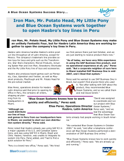 Iron Man, Mr. Potato Head, My Little Pony and Blue Ocean Systems