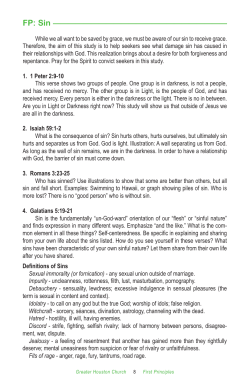 FP: Sin - The Greater Houston Church