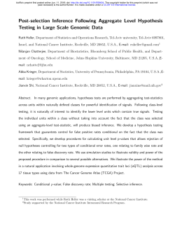 Post-selection Inference Following Aggregate Level