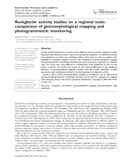Rockglacier activity studies on a regional scale: comparison of