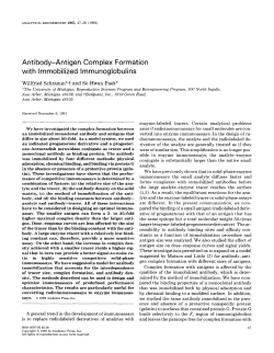 Antibody-Antigen Complex Formation with