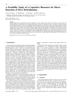 A Feasibility Study of a Capacitive Biosensor for