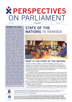 PERsPECTIVEs on Parliament
