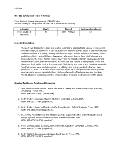 Ancient Slavery: Comparative