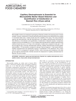 Capillary Electrophoresis Is Essential for Microsatellite