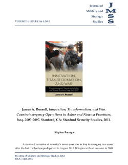 James A. Russell, Innovation, Transformation, and War