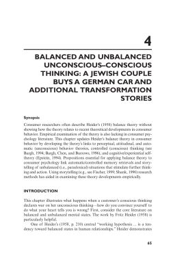 Balanced and Unbalanced Unconscious