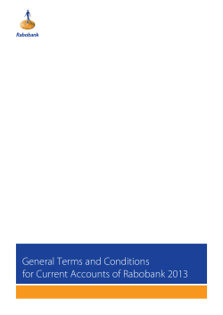 General Terms and Conditions for Current Accounts of Rabobank