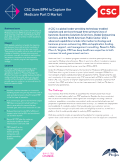CSC Uses BPM to Capture the Medicare Part D Market