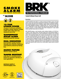BRK First Alert SA350B Sealed 10-Year Lithium