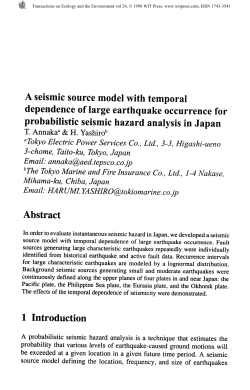 A seismic source model with temporal dependence of