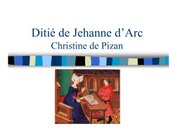 Diti&eacute; de Jehanne d`Arc