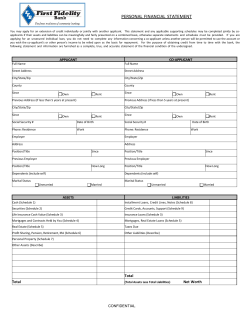 personal financial statement
