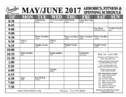 CFC Fitness Schedule - Chancellors Family Center