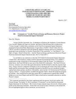 amigos del r&iacute;o guaynabo, inc. ciudadanos en defensa