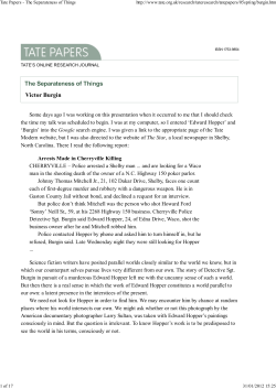 Tate Papers - The Separateness of Things
