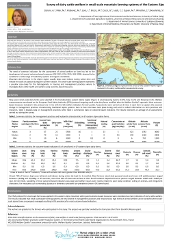 Survey of dairy cattle welfare in small-scale mountain farming