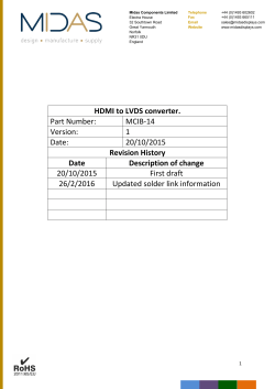HDMI to LVDS converter. Part Number: MCIB