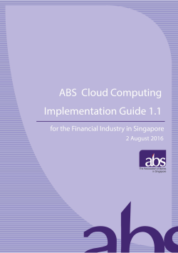 Cloud Implementation Guide - The Association of Banks in Singapore