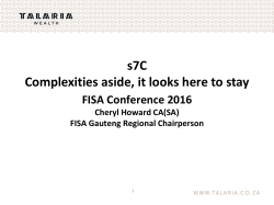 s7C Complexities aside, it looks here to stay