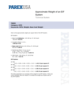 Approximate Weight of an EIF System