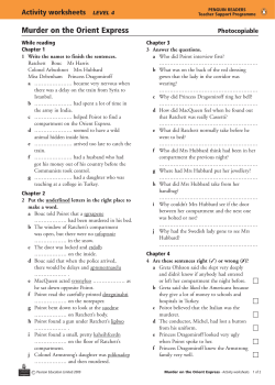 Activity Worksheets and Answer Sheets
