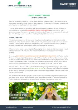 MARKET REPORT Will it be a crazy lemon season?