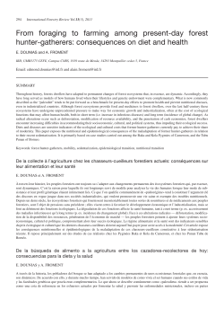 From foraging to farming among present-day forest hunter