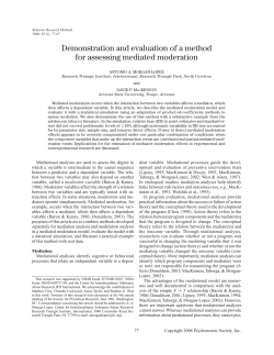 Demonstration and evaluation of a method for assessing mediated