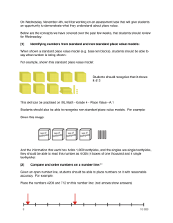 Place Value Assessment