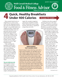 4Quick, Healthy Breakfasts Under 400 Calories