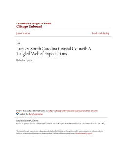 Lucas v. South Carolina Coastal Council: A