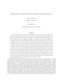 House Price Momentum and Strategic