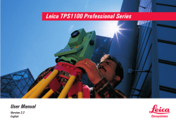 TPS 1100 User Manual