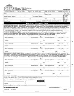 Beneficiary Designation Form