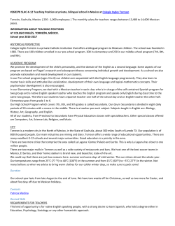 268378 SLAC-K-12 Teaching Position at private, bilingual school in