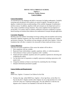 Algebra 1-Siemsen 2016-2017 - Monte Vista Christian School